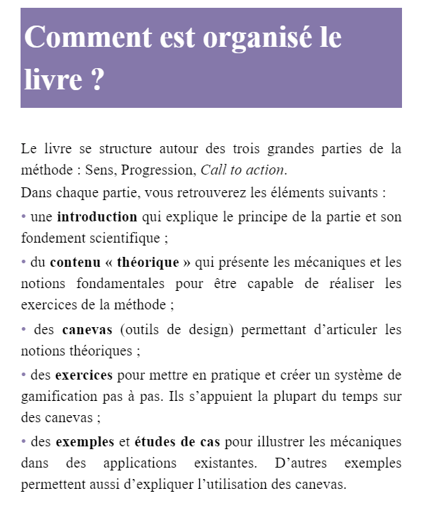 extrait du livre Comment utiliser les mécaniques du jeu pour engager et fidéliser - 3