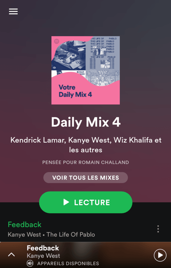 daily mix une idée de gamification de spotify